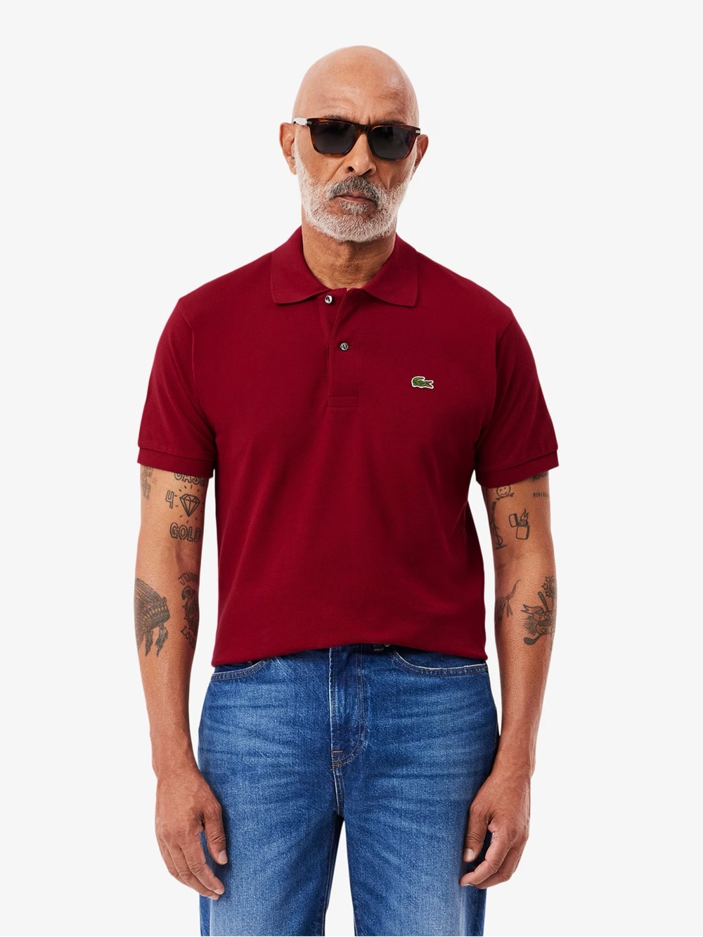 Lacoste Men’s Short Sleeve Polo Shirt - Burgundy size large